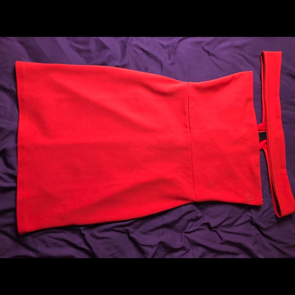 Red Missguided Midi Dress.